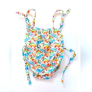 Rainbow Watercolor Dinosaur Bubble Romper size 18-24 months‎
